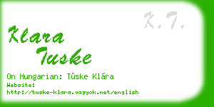 klara tuske business card