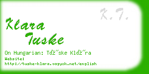 klara tuske business card